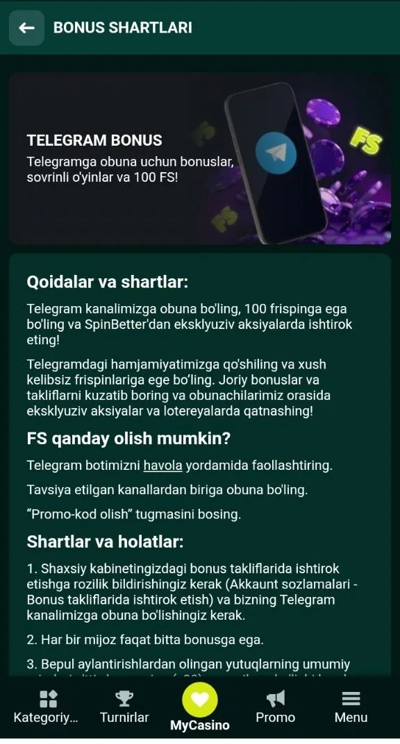 SpinBetter bepul aylanishlari — kazino slotlarida bepul spinlar